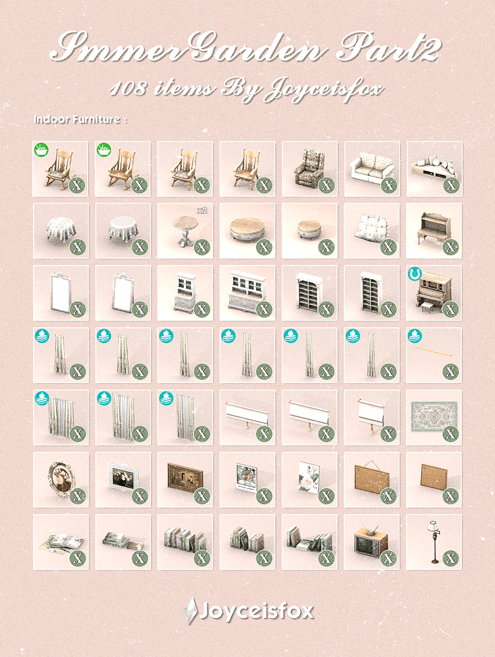 Галерея мода Набор предметов (100+) Summer Garden Part2 #1